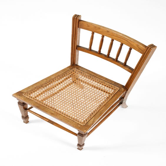 image of French fruitwood spindle back chair