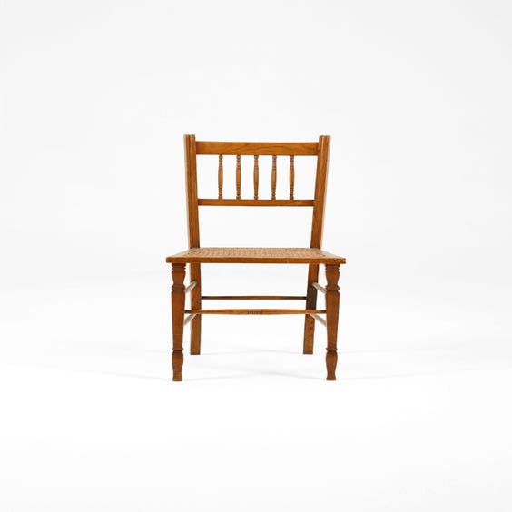 image of French fruitwood spindle back chair
