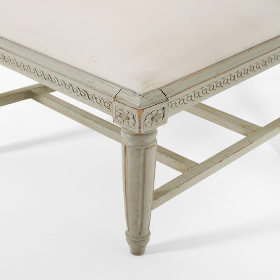 image of French grey cream linen chair