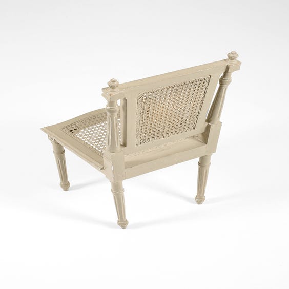 image of French grey rattan seat chair