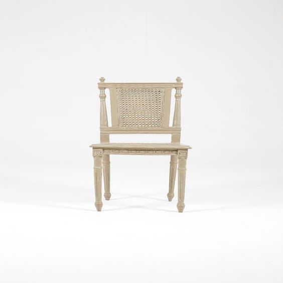 image of French grey rattan seat chair