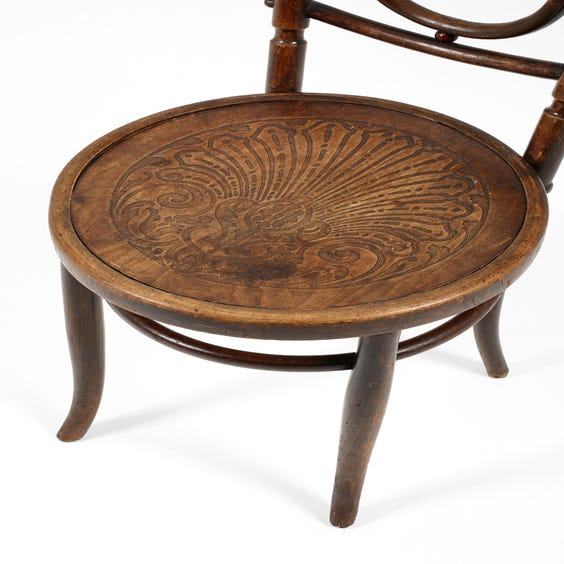 image of Vintage darkwood bentwood chair