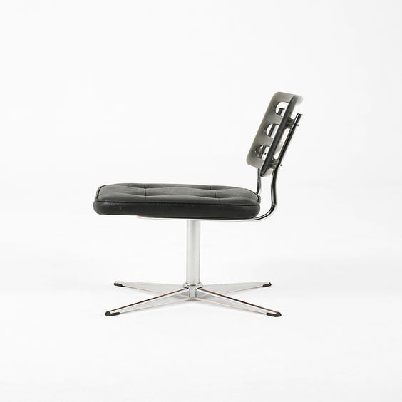 image of Period grey perspex vinyl chair