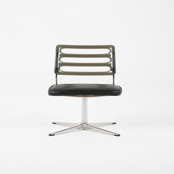image of Period grey perspex vinyl chair