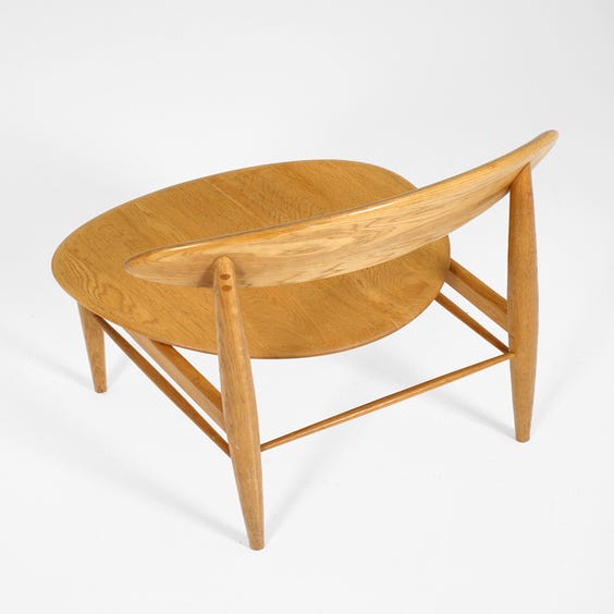 image of Scandi oak chair oval backrest