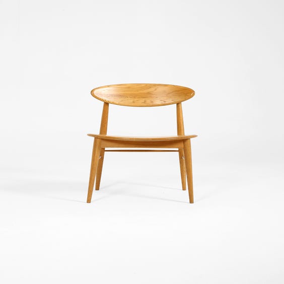 image of Scandi oak chair oval backrest