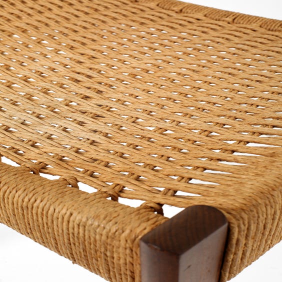 image of Teak woven seat dining chair