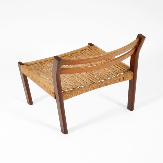 image of Teak woven seat dining chair