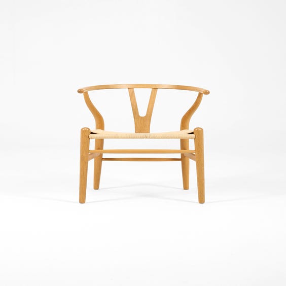 image of Wishbone style oak chair
