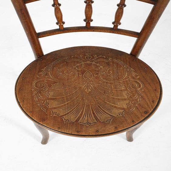 image of Period bentwood spindle back chair