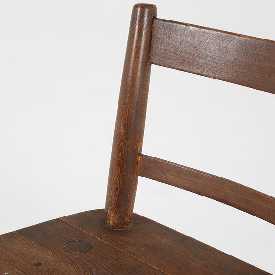 image of Rustic wooden dining chair