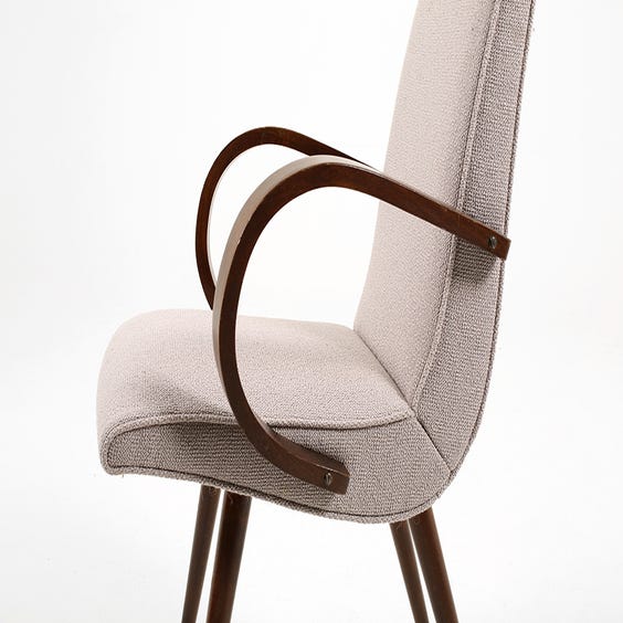 image of Midcentury mauve loop arm chair
