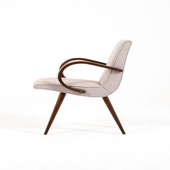image of Midcentury mauve loop arm chair