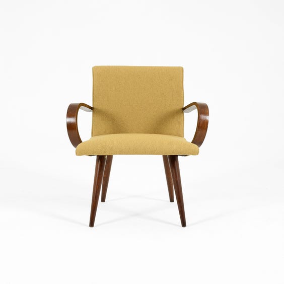 image of Midcentury mustard loop arm chair