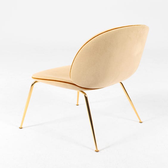 image of Beetle ivory velvet occasional chair