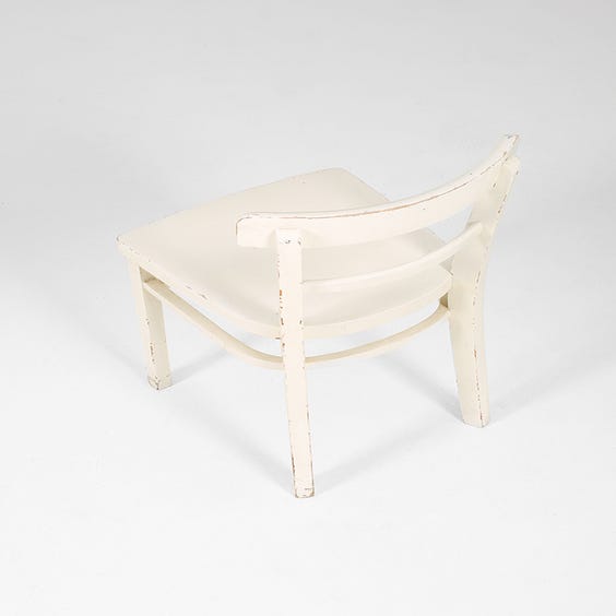 image of Off-white painted wooden chair