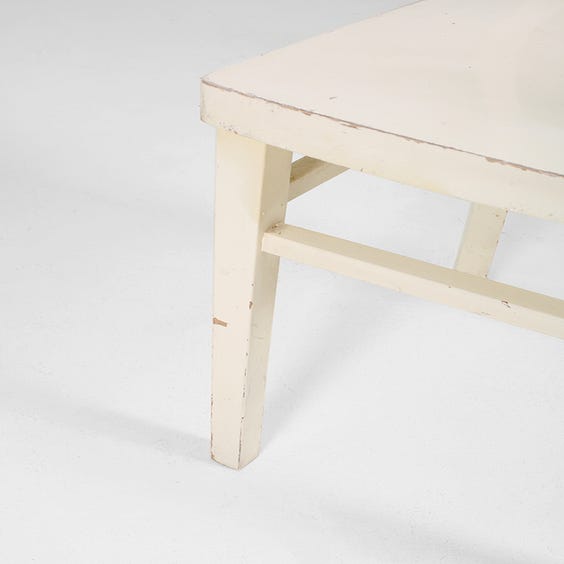 image of Off-white painted wooden chair