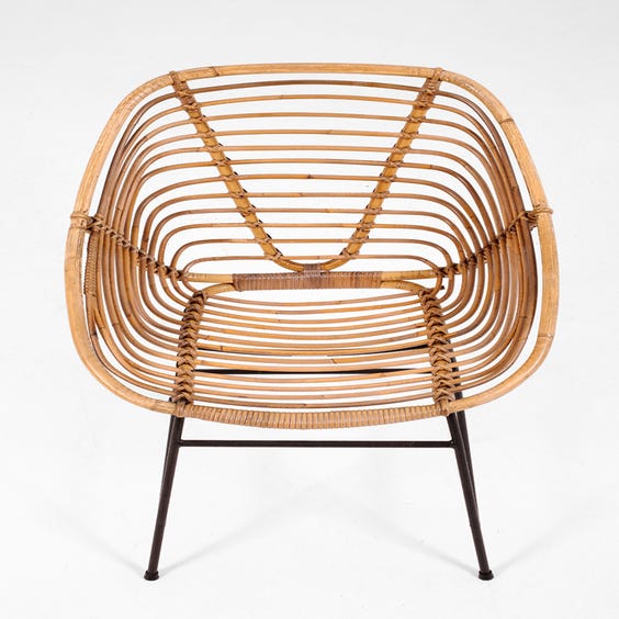 image of Midcentury Dutch cane chair