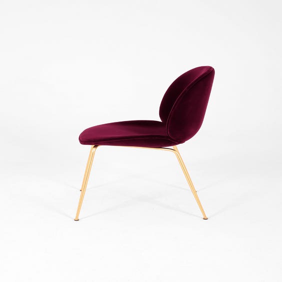image of Beetle occasional plum velvet chair
