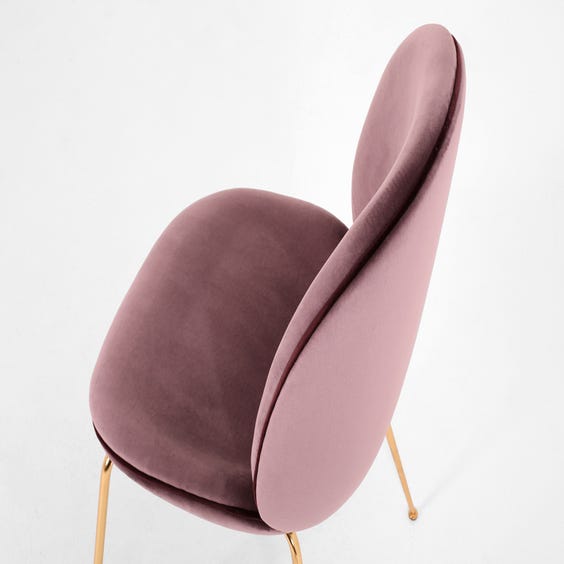 image of Beetle mauve velvet occasional chair