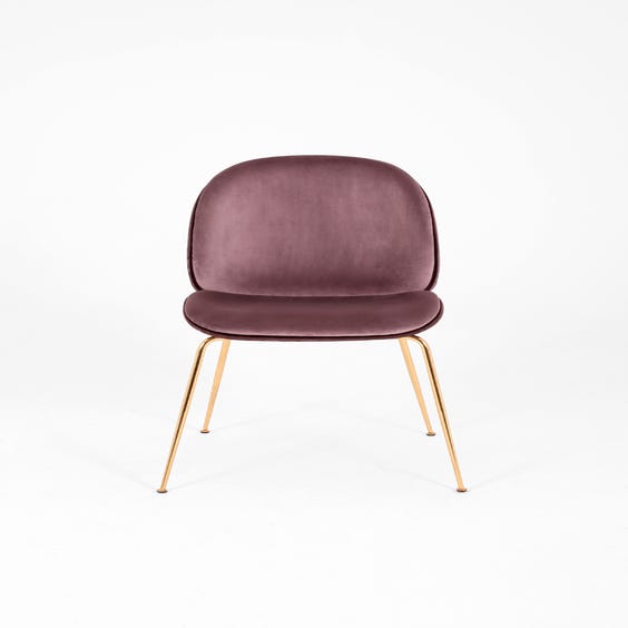 image of Beetle mauve velvet occasional chair