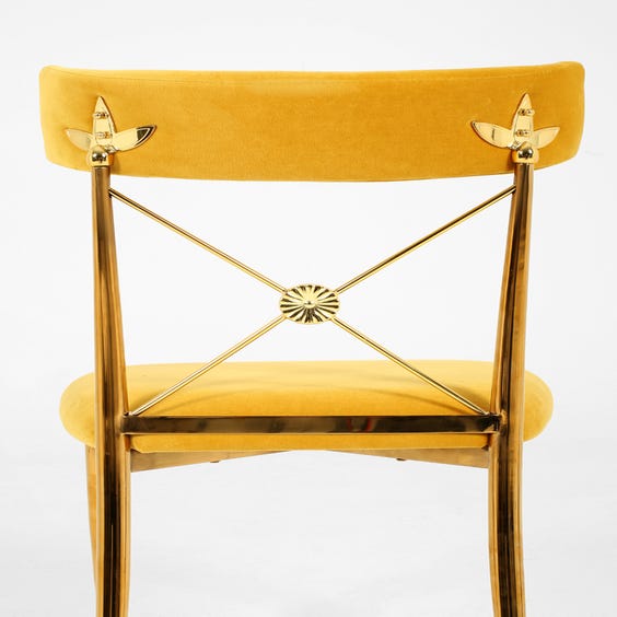 image of Gold velvet occasional chair
