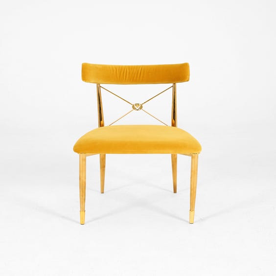image of Gold velvet occasional chair