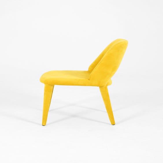 image of Yellow velvet occasional chair