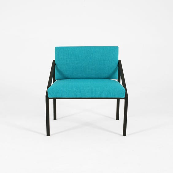 image of Midcentury turquoise occasional chair
