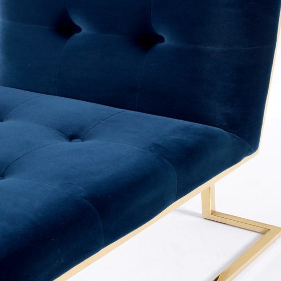 image of 1970s midnight blue occasional chair