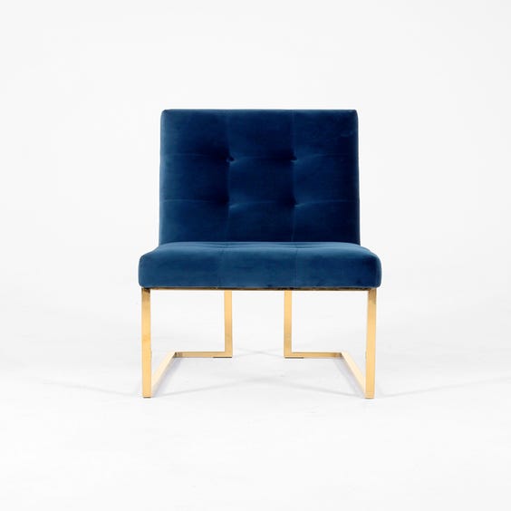 image of 1970s midnight blue occasional chair