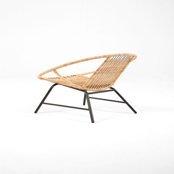 image of Modern woven circular satellite chair
