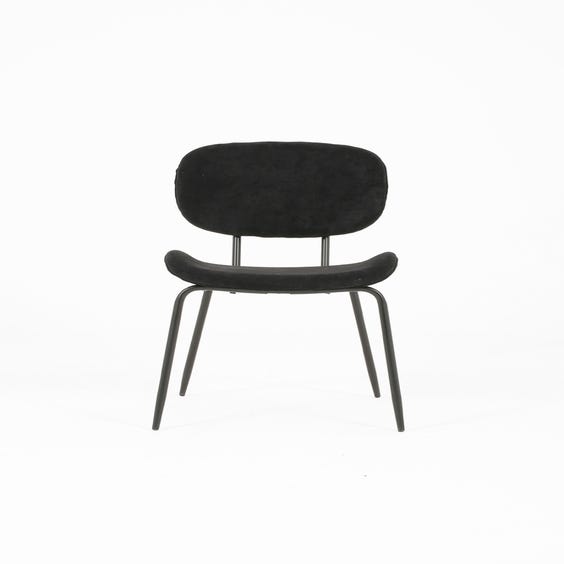 image of Black chenille dining chair