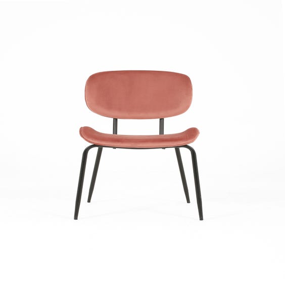 image of Dusky pink velvet dining chair