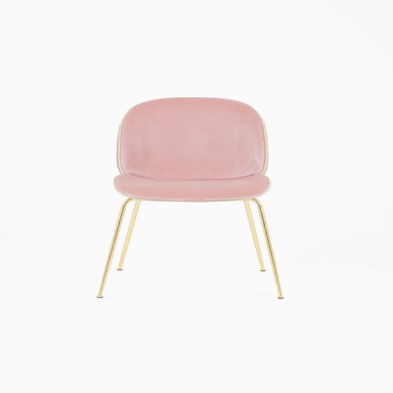 image of Powder pink beetle velvet chair
