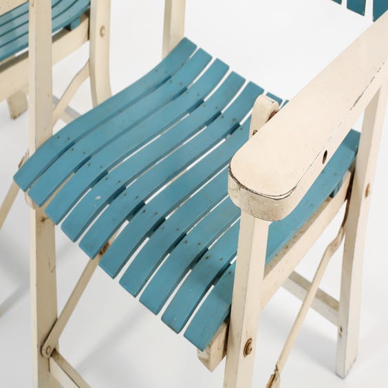 image of Midcentury French folding garden chair