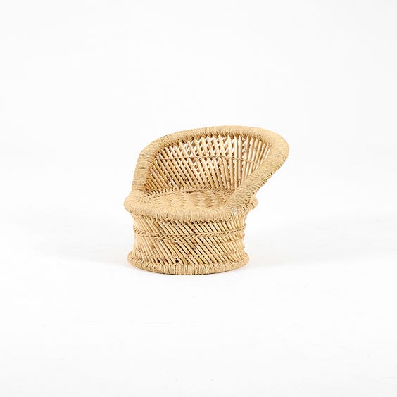 image of Child's rattan peacock chair