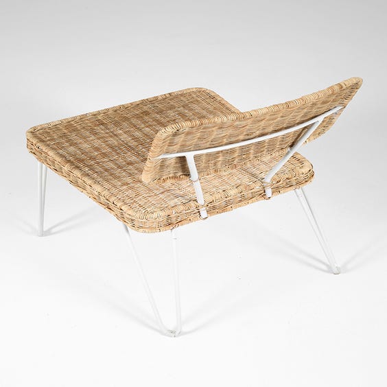 image of Dutch woven wicker dining chair