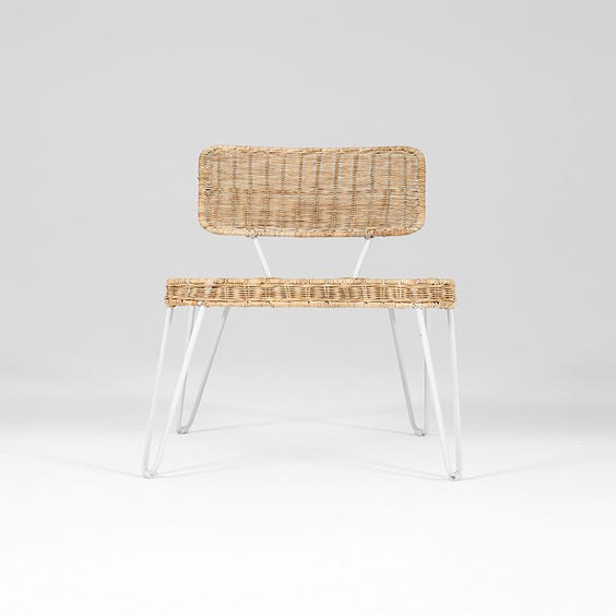 image of Dutch woven wicker dining chair