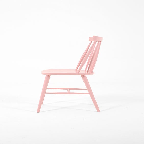 image of Candy pink spindle back chair