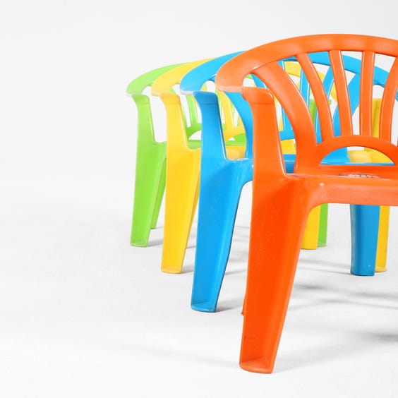 image of Child's lime green chair