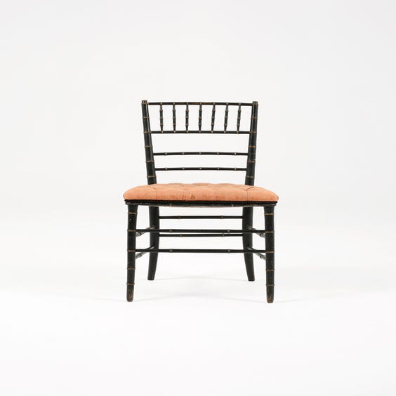 image of French faux bamboo occasional chair