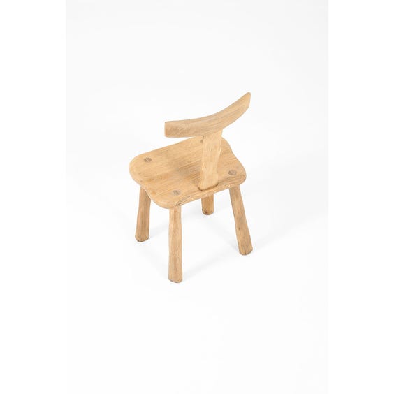 image of Rustic raw oak dining chair