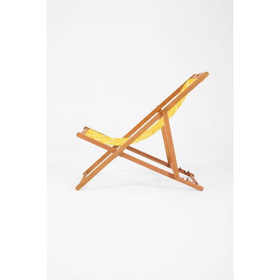 image of 1970's style lemon deck chair