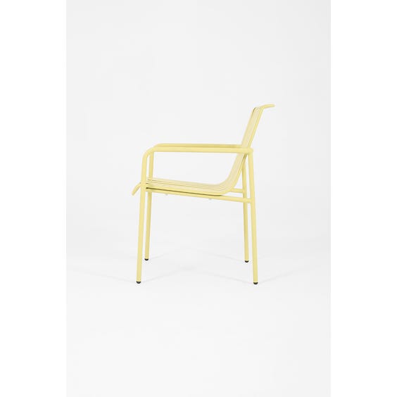 image of Modern dusky yellow metal dining chair
