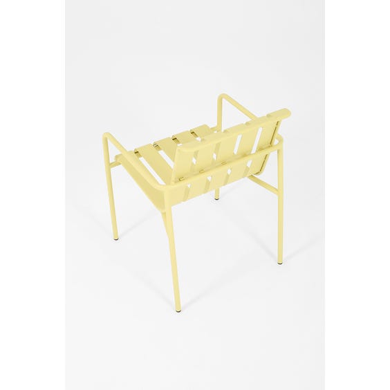image of Modern dusky yellow metal dining chair