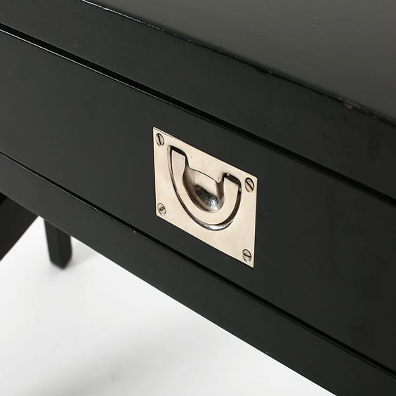 image of Large black and chrome desk