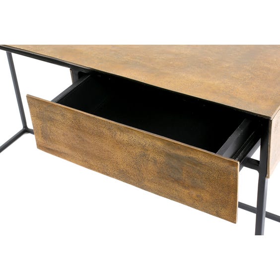 image of Modern textured brass top desk