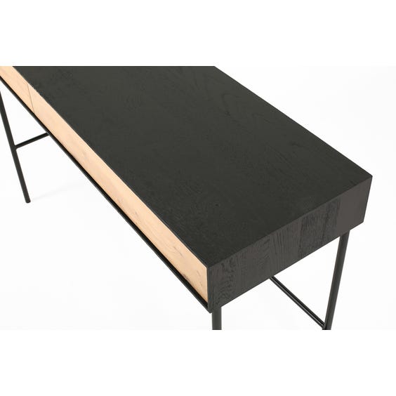 image of Modern ebonised oak desk