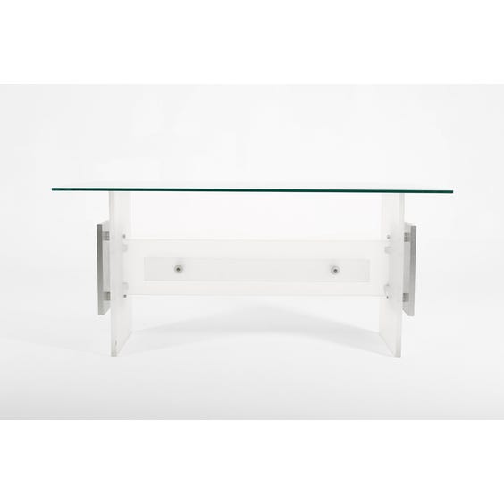image of Frosted lucite and aluminium desk